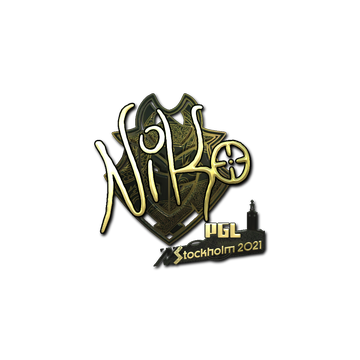 Sticker | NiKo (Gold) | Stockholm 2021