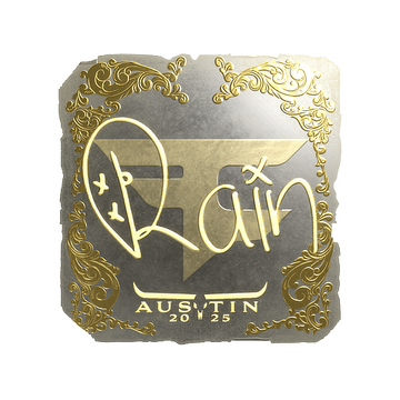 Sticker | rain (Gold) | Austin 2025